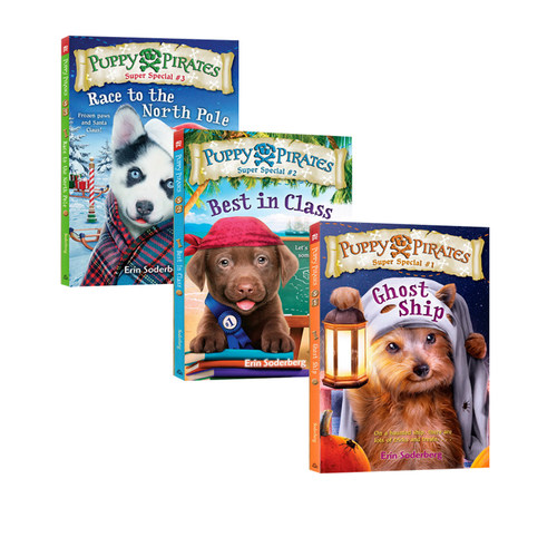英文原版 Puppy Pirates Super Special 1-2-3 3册合售  少儿海盗冒a险桥梁章节书 小学生课外阅读儿童读物 Erin Soderberg