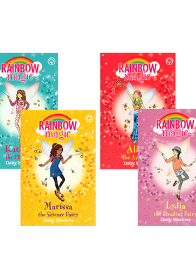 英文原版 The Rainbow Magic Series School Days Fairies 彩虹魔法仙子 4册合售 儿童课外兴趣阅读 初级桥梁章节小说