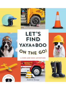 英文原版 寻找莫莫 Let’s Find Yaya and Boo on the Go!  纸板书  幼儿科普百科绘本 Andrew Knapp