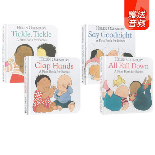 英文原版 All Fall Down/Say Goodnight/Tickle, Tickle/Clap Hands 4册 纸板书 Helen Oxenbury  撕不烂早教启蒙