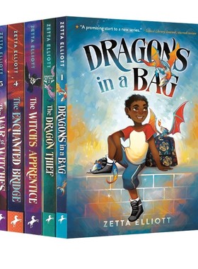 英文原版 包里的龙 Dragons in a Bag 5册合售 儿童奇幻章节小说 袋中龙 美国杰出儿童读物奖  Zetta Elliott 740L