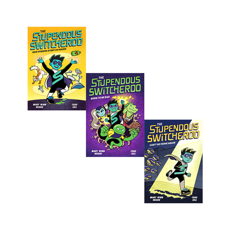 英文原版 The Stupendous Switcheroo 惊天大骗局 3册 爆笑幽默少儿绘本与漫画 科幻漫画绘本