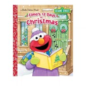 Book Street 埃尔莫 12天圣诞节 英文童谣歌谣 Christmas Elmo 英文原版 Sesame Golden Little Days 芝麻街