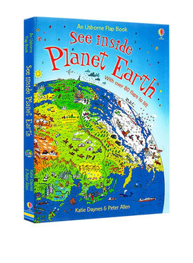 英文原版 Usborne See Inside Planet Earth 看里面系列 探索揭秘地球 纸板翻翻书 大开本 尤斯伯恩 儿童科普认知绘本