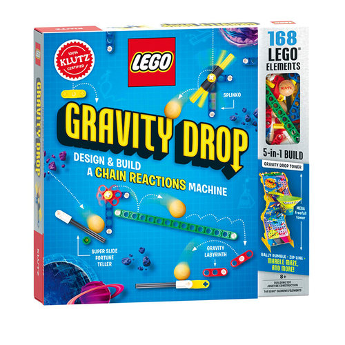 预售 英文原版 LEGO Gravity Drop 重力落体装置 轨道拼装玩具 DIY操作书 益智玩具 英文原版 儿童玩具书