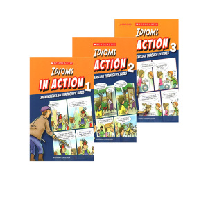 习惯用语 学乐出品 Scholastic In Action Idioms 画里画外轻松学英语 3册漫画版图解英语 英文原版词汇学习