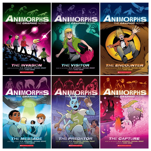 预售 英文原版 Animorphs 6册合售 动物变形人系列 全彩漫画绘本 科幻图画冒险小说 K. A. Applegate