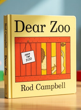 Dear Zoo 亲爱的动物园 0-3岁宝宝早教启蒙纸板翻翻书 brown bear棕熊 好饿的毛毛虫 英文原版绘本 吴敏兰推荐 猜猜我有多爱你