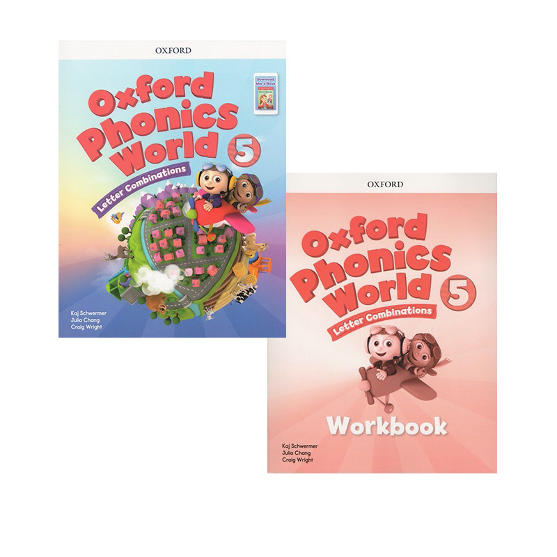 英文原版 五阶段 OPW新版 Oxford Phonics World 牛津自然拼读世界教辅 教辅+练习册2册 phonics 课外练习