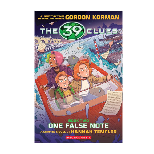 预售 英文原版 39 Clues One False Note 39条线索 第2册  童全彩漫画 一个错误的注释  益智类侦探推理 学乐