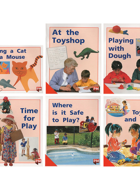 L6学前级 重复句型 Red红色套装4 PM Readers 彩虹阅读 6册 学龄前幼儿园分级读物 小花生精选阅读教辅英文原版启蒙绘本