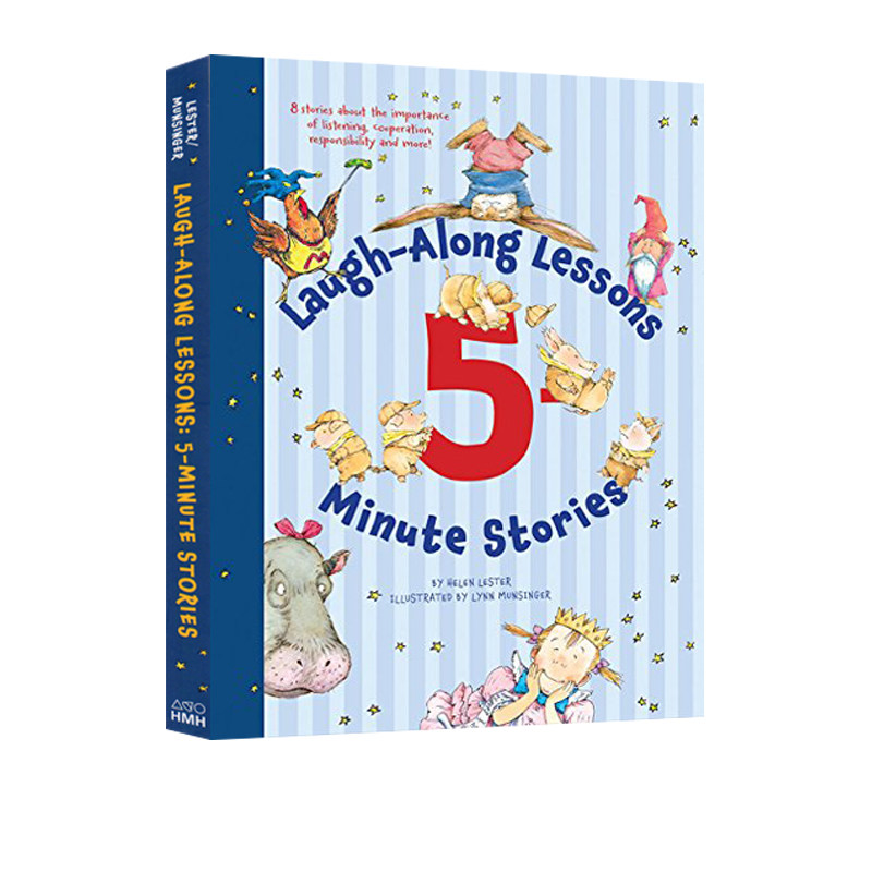 英文原版 Laugh-Along Lessons 5-Minute Stories 五分钟欢笑故事课 精装绘本 8个故事合辑
