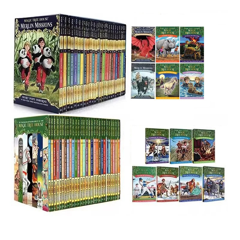 预售 神奇树屋大全套 66册 英文原版 The Magic Tree House 1-40(无30) 梅林的任务 Merlin Missions 1-27 桥梁章节书课外读物