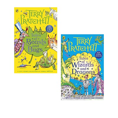 预售 英文原版 Tales of Beasts and Bugs/Wizards and Dragons 野兽与虫子 儿童彩色插画奇幻故事 特里·普拉切特