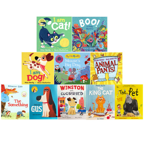 英文原版 My Favourite Pet 10-book Pack 我最喜爱的宠物 Boo! A Fishy Mystery 嘭！一个关于鱼的神秘故事  I am Cat 我是一只猫