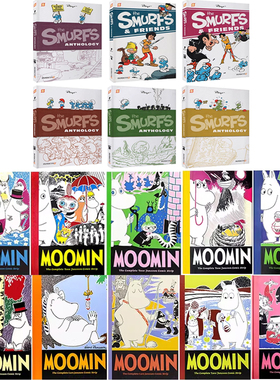 英文原版  Moomin Book 姆明 漫画收藏版 精装大开本收藏本 国际安徒生奖得主托芙/Smurfs 蓝精灵 成人艺术漫画/ 史努比漫画