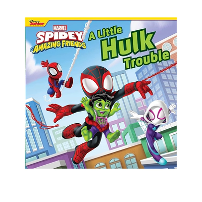 英文原版纸板书 Spidey and His Amazing Friends: A Little Hulk Trouble 蜘蛛侠和他的神奇朋友 全彩绘本故事书