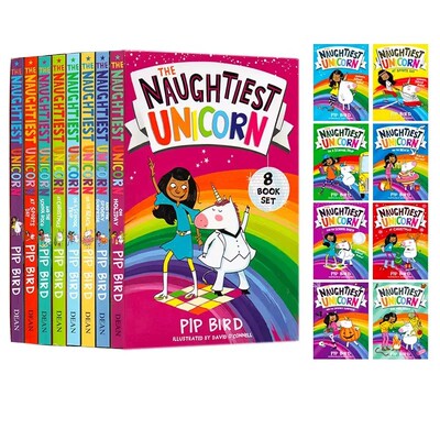 淘气的独角兽系列 8册 The Naughtiest Unicorn 英文原版 儿童幽默搞笑故事书 章节书 儿童校园漫画文学小说 Pip Bird