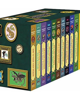 预售 驯龙高手12本全套套装 英文原版 How to Train Your Dragon Complete Series 礼盒套装 魔法奇幻冒险小说 Cressida Cowell