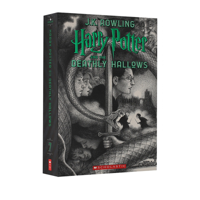 英文原版 哈利波特 20周年美国版 Harry Potter and The Deathly Hallows 哈利波特与死亡圣器 JK罗琳科幻小说