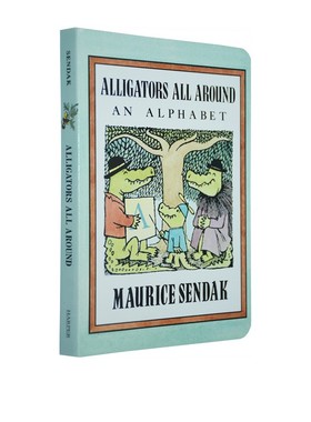 英文原版绘本 Alligators All Around 小鳄鱼学字母 纸板书 廖彩杏书单 名家Maurice Sendak