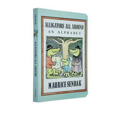 英文原版绘本 Alligators All Around 小鳄鱼学字母 纸板书 廖彩杏书单 名家Maurice Sendak