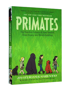 英文原版 Primates The Fearless Science 探索灵长动物 少儿科学科普读物 全彩版漫画绘本图画书 Jim Ottaviani