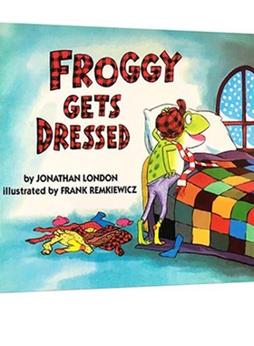 预售 英文原版 Froggy let's Gets Dressed 青蛙弗洛格穿衣服 低幼认知纸板书 吴敏兰书单 1-2-3-6岁幼儿行为好习惯养成