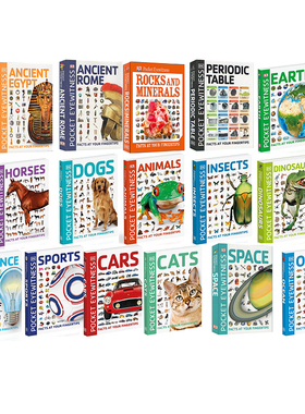 DK Pocket口袋书 Findout小发现系列 Eyewitness Eyewonder目击者系列 英文原版 少儿知识科普百科 鲨鱼 火车 太空 海洋 猫狗 汽车