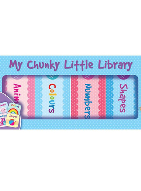 【孤品清仓】英文原版 My Chunky Little Library I Love My Baby Animals/Colours/Numbers/Shapes 四册手掌纸板书盒装 启蒙认知