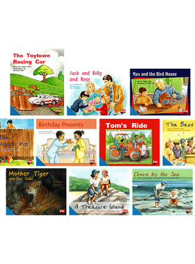 L11一年级 新词推理 Blue蓝色套装3 PM Readers 彩虹阅读 10册 学龄前幼儿园分级读物 小花生精选阅读教辅英文原版启蒙绘本