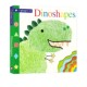 儿童低幼启蒙绘本 亲子互动学习 Alphaprints 英文原版 Dinoshapes手指印触摸大本纸板书英文启蒙 边玩边学 Roger Priddy