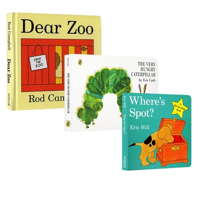 英文原版 亲爱的动物园 Dear Zoo 好饿的毛毛虫 The Very Hungry Caterpillar 好饿的毛毛虫 Where's Spot 小玻系列