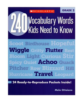 小学二年级 英文原版 240 Vocabulary Words  Grade 2 学乐单词学习练习册 孩子需要掌握的240个词汇