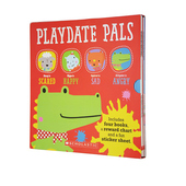 Playdate 儿童情绪启蒙绘本附4册贴纸 Pals 英文原版 Emotions 游戏伙伴 计划表 Scholastic