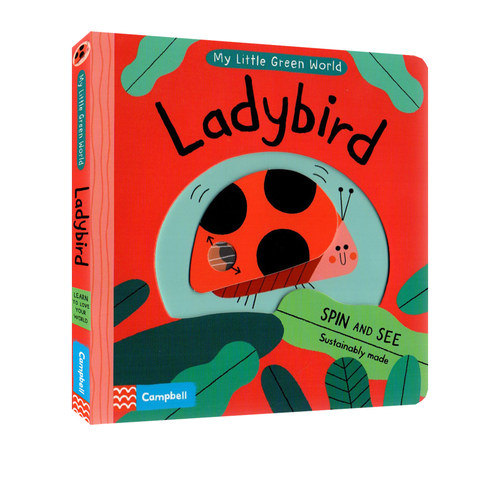 英文原版 Campbell出品 My Little Green World: Ladybird 我的绿色小世界小瓢虫 启蒙趣味科普 机关抽拉滑动纸板书