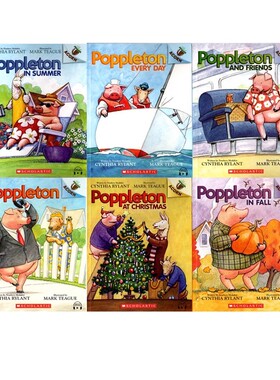 英文原版 Poppleton 小猪波普尔顿 6册  Scholastic Acorn 学乐大树姐妹篇橡树系列 桥梁章节书 英语课外阅读分级读物