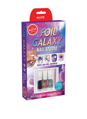 英文原版 Klutz Foil Galaxy Nail Studio 铝箔系美甲工作室 包含材料包 美甲创意 女孩手工制作DIY
