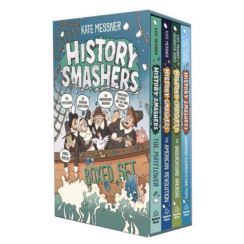 预售 英文原版 History Smashers The Boxed Set 历史粉碎机系列 四册盒装套装 历史科普 非虚构类青少年历史课外阅读小说