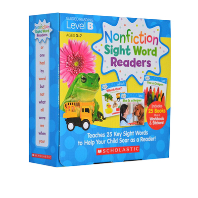学乐出品 英文入门关键字词 Nonfiction Sight Word Readers B 25册全套 自然拼读初级盒装