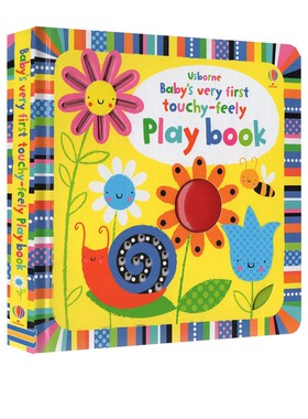 英文原版 Usborne Baby's very first touchy-feely Play book 宝宝的首本触摸翻翻书 尤斯伯恩 低幼启蒙洞洞纸板书 亲子共读