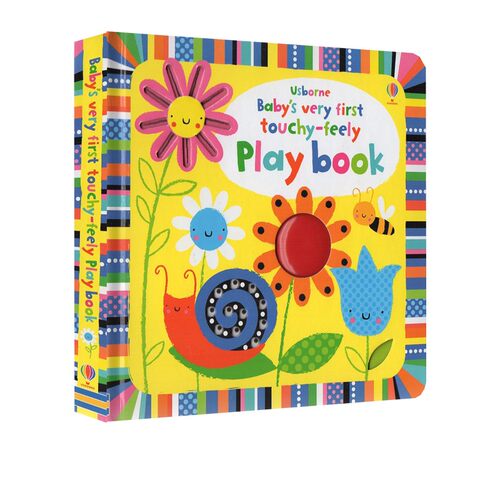 英文原版 Usborne Baby's very first touchy-feely Play book 宝宝的首本触摸翻翻书 尤斯伯恩 低幼启蒙洞洞纸板书 亲子共读