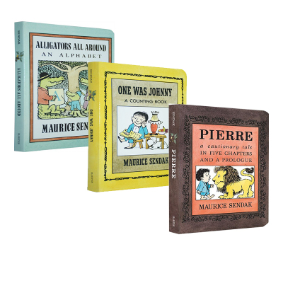 英文原版 廖彩杏坚果壳图书馆 Maurice Sendak 韵律书鼻祖3册纸板书 皮埃尔寓言故事 字母数字月份情商情绪礼仪