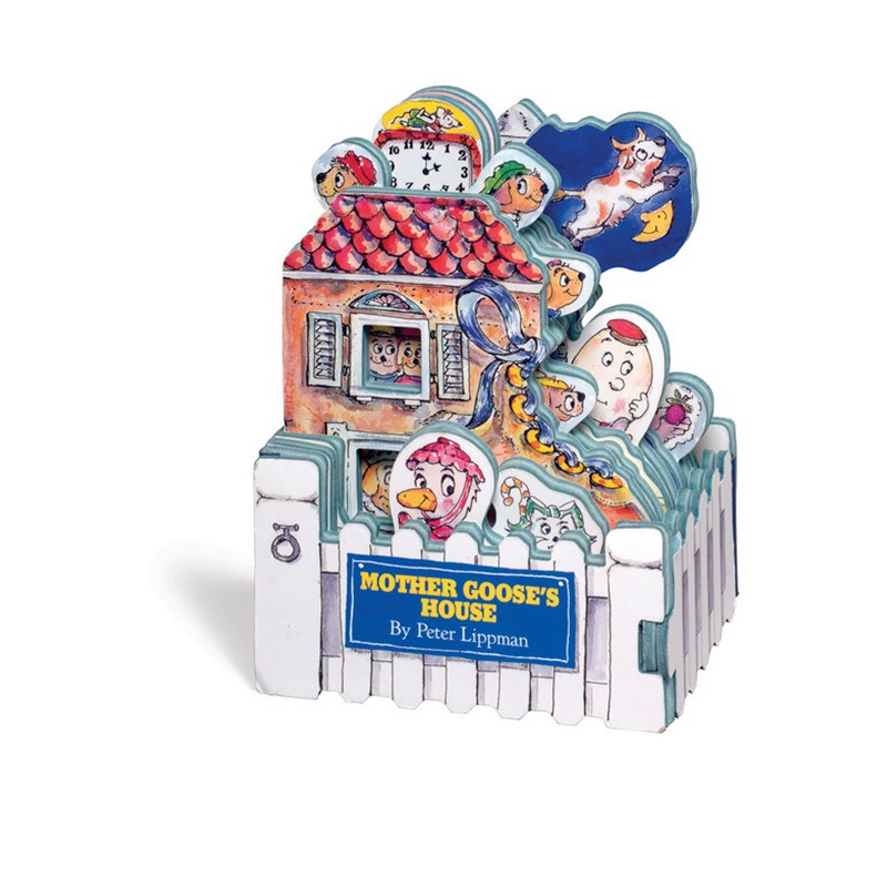 英文原版 Workman Mini House 鹅妈妈 Mother Goose's House 迷你屋系列 鹅妈妈的家 纸板玩具书 积木书