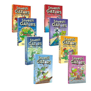 英文原版 InvestiGators 1-8 鳄鱼侦查员 8册合售 精装 全彩漫画书绘本 爆笑漫画故事书 中小学课外英文阅读图画书