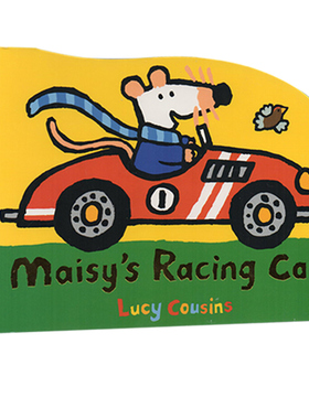 英文原版绘本 Maisy's Racing Car 小鼠波波交通工具造型纸板书 儿童启蒙早教阅读 亲子互动绘本