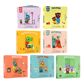 抽拉机关操作书 Pull Play 情商礼仪培养 耐心 and Twirl 儿童生活习惯培养绘本 英文原版 系列 纸板书 法国艺术品牌