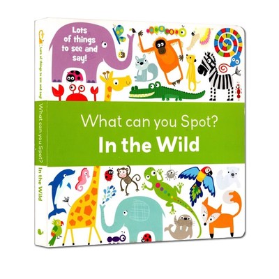 英文原版 孤品清仓 What Can You Spot? In the Wild & Things That Go 你能发现什么 找找看 纸板书 儿童绘本