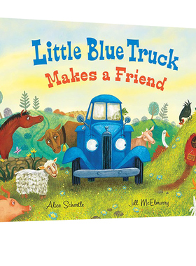 预售 英文原版 Little Blue Truck Makes a Friend 蓝色小卡车 精装绘本 帮助他人 动物认识 亲子阅读绘本故事图画