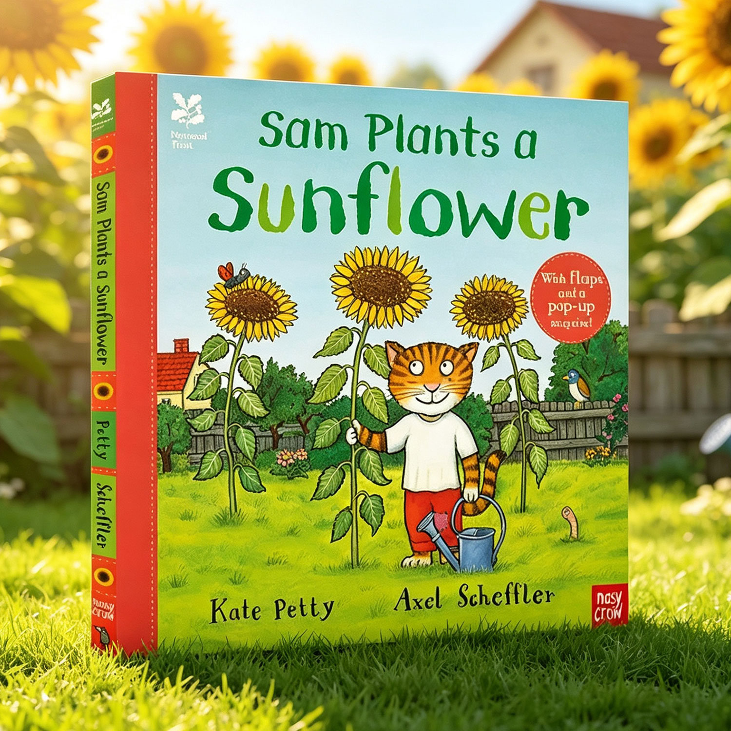 英文原版 National Trust: Ruby Plants a Radish/Sam Plants a Sunflower 2册 精装附带立体页 自然生态科普启蒙绘本 咕噜牛作者
